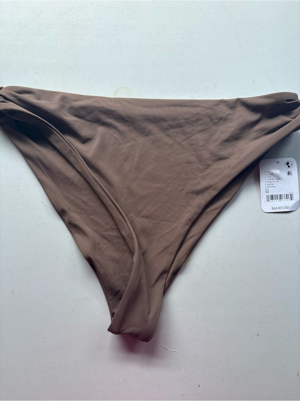 FP Movement Textured Bikini Bottom — Brownstone/Cocoa, Tie-Side, Size XL, NWT